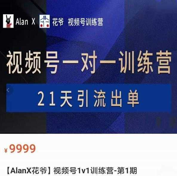AlanX花爷·视频号引流出单训练营,视频号引流出单必杀技