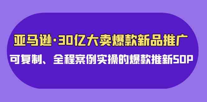 亚马逊30亿大卖爆款新品推广,可复制、全程案例实操的爆款推新SOP
