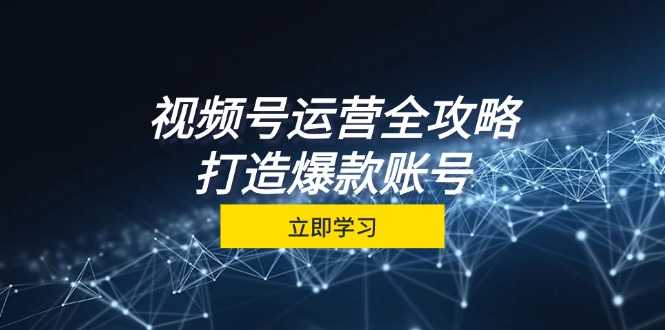 视频号运营全攻略,从定位到成交一站式学习,视频号核心秘诀,打造爆款…